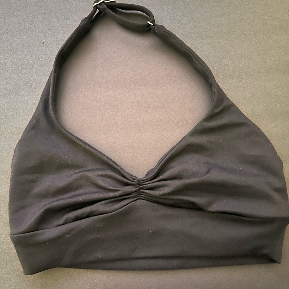 Bombshell Sportswear Black Adjustable Halter Top